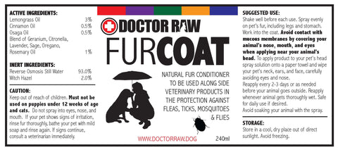 Dr Raw  "Fur COAT" 8 oz Spray